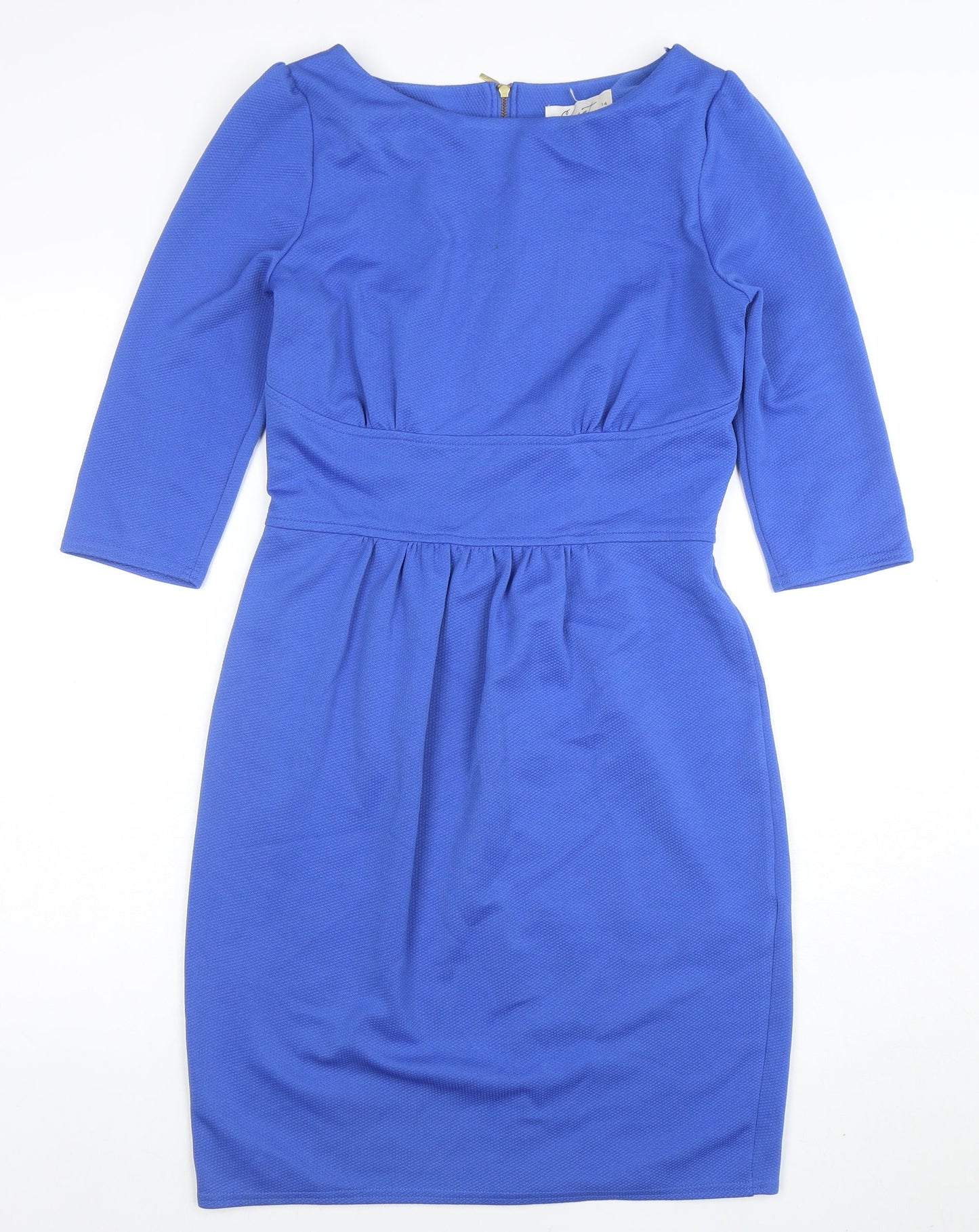 Closet Women Blue Size 14 Fit & Flare Knee Length Dress