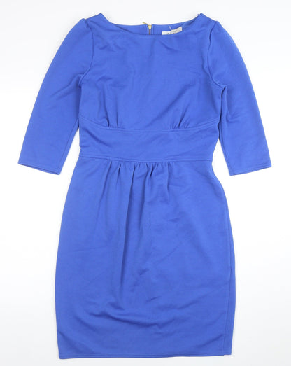 Closet Women Blue Size 14 Fit & Flare Knee Length Dress
