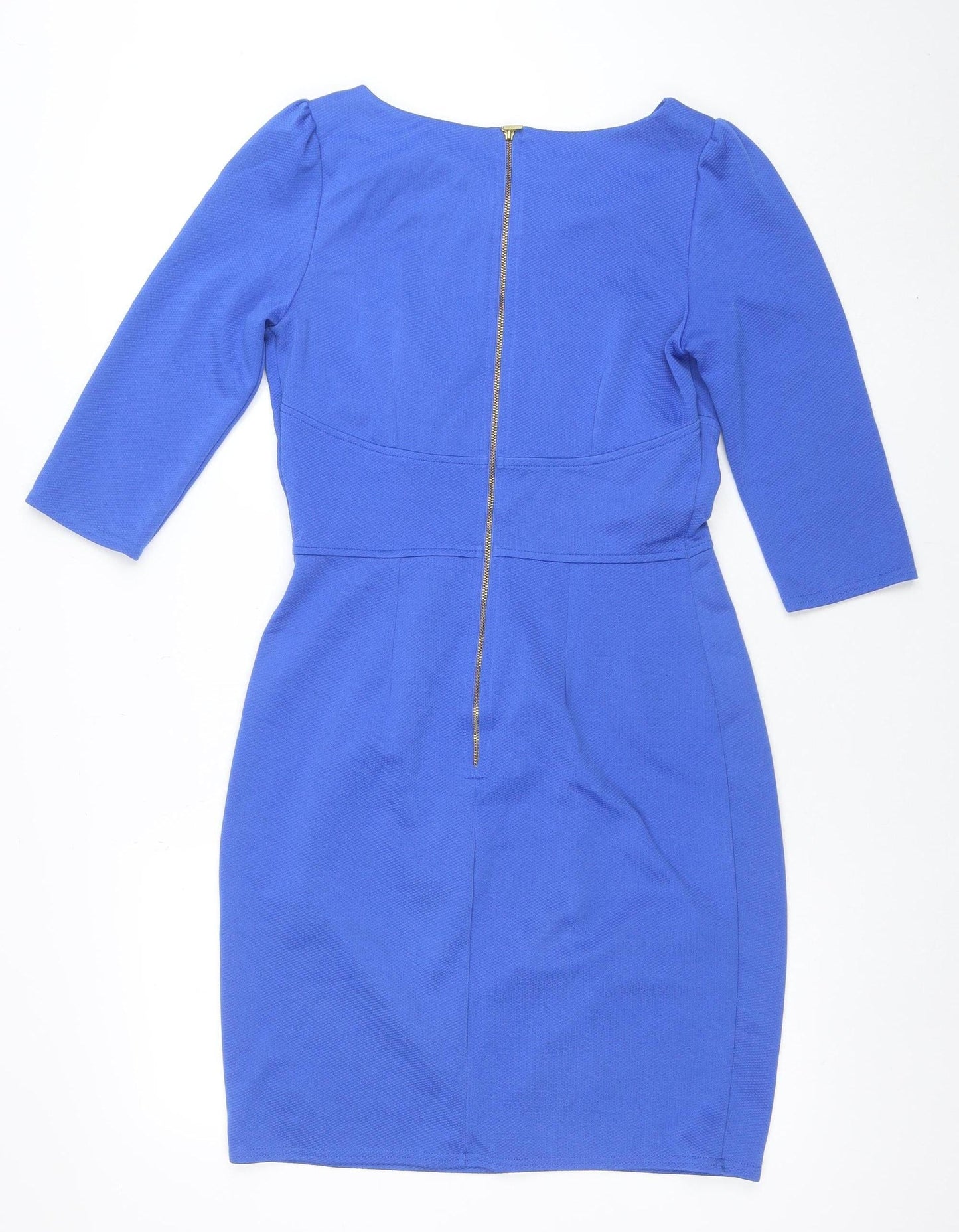 Closet Women Blue Size 14 Fit & Flare Knee Length Dress