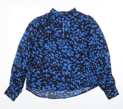Womens UK Size 10 Peacocks Blue Basic Blouse