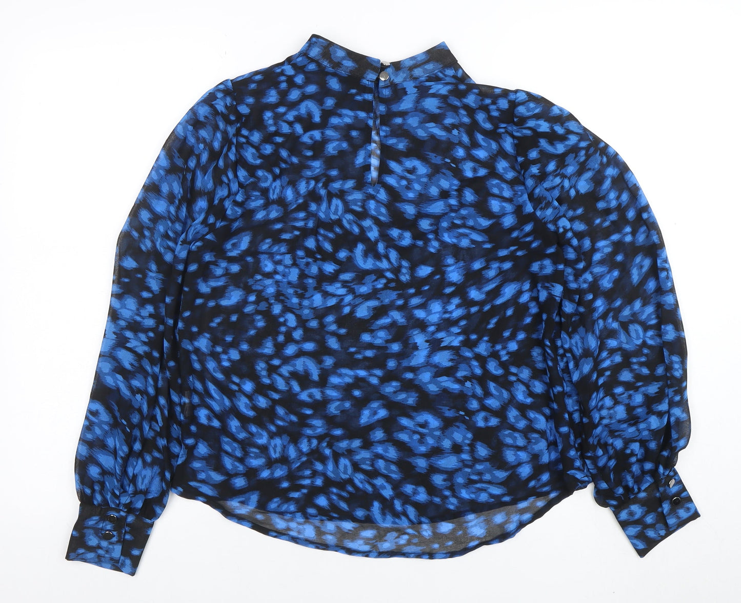 Womens UK Size 10 Peacocks Blue Basic Blouse