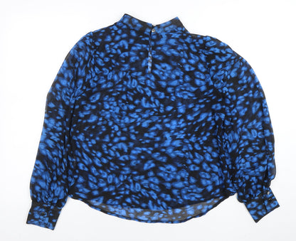 Womens UK Size 10 Peacocks Blue Basic Blouse