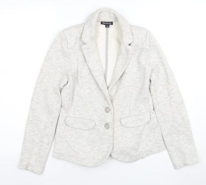 Whistles Womens Beige Cotton Blend Two-Button Blazer UK 6