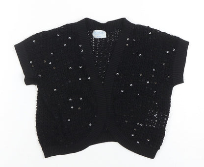 Womens UK Size 8 Oasis Black Cardigan Jumper