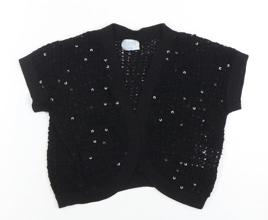 Womens UK Size 8 Oasis Black Cardigan Jumper