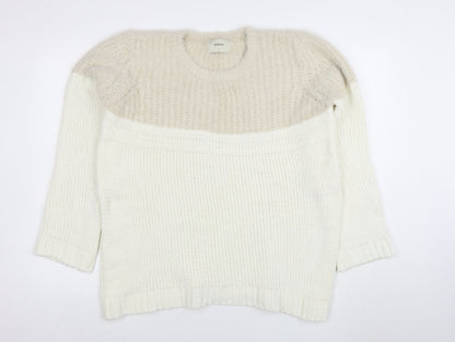 Papaya Women’s Ivory Chunky Knit Pullover Jumper Size L