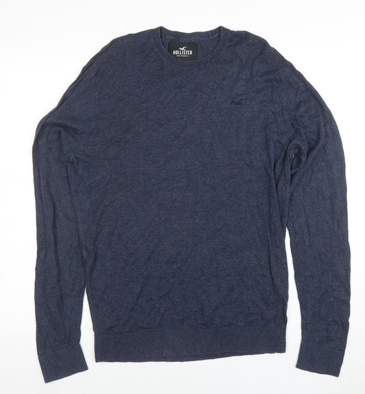 Mens UK Size L Hollister Blue Pullover Jumper