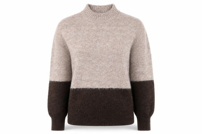 Womens UK Size S Pieces Beige Pullover Jumper