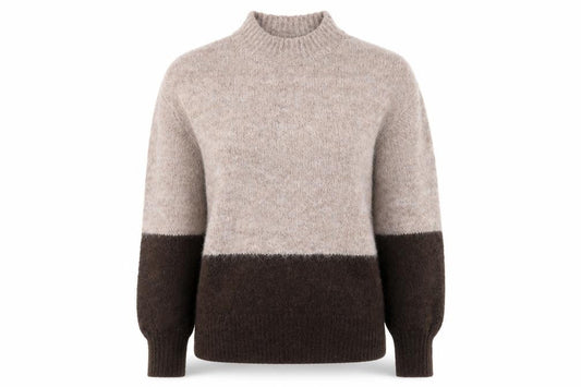 Womens UK Size S Pieces Beige Pullover Jumper