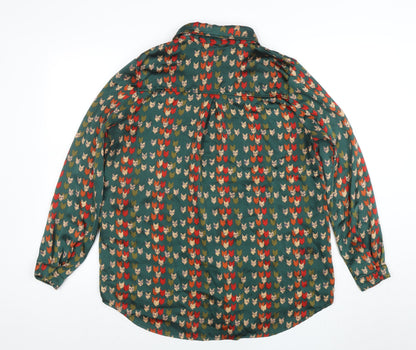 Womens UK Size 10 PRETTYLITTLETHING Green Classic Button-Up
