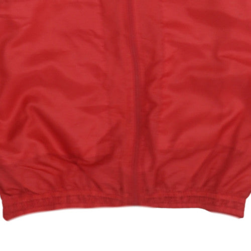 Adidas Men’s Red Bomber Sports Jacket Size M Retro 90s Full Zip