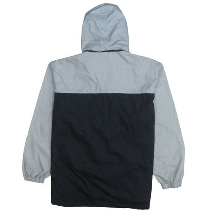 Lotto Men's Grey Black Windbreaker Jacket Hooded Size M