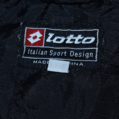 Lotto Men's Grey Black Windbreaker Jacket Hooded Size M