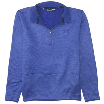 Mens UK Size M Under armour Blue Henley Sweatshirt