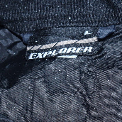 Explorer Men's Black L Waterproof Belted Motorcycle Jacket