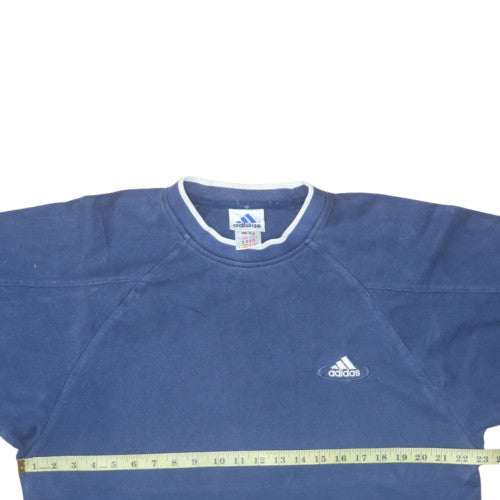 Mens UK Size M adidas Blue Pullover Sweatshirt