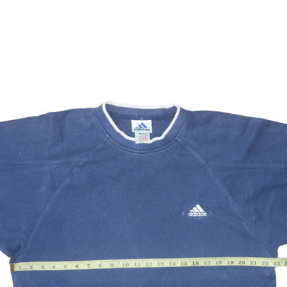 Mens UK Size M adidas Blue Pullover Sweatshirt