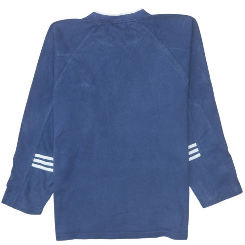 Mens UK Size M adidas Blue Pullover Sweatshirt