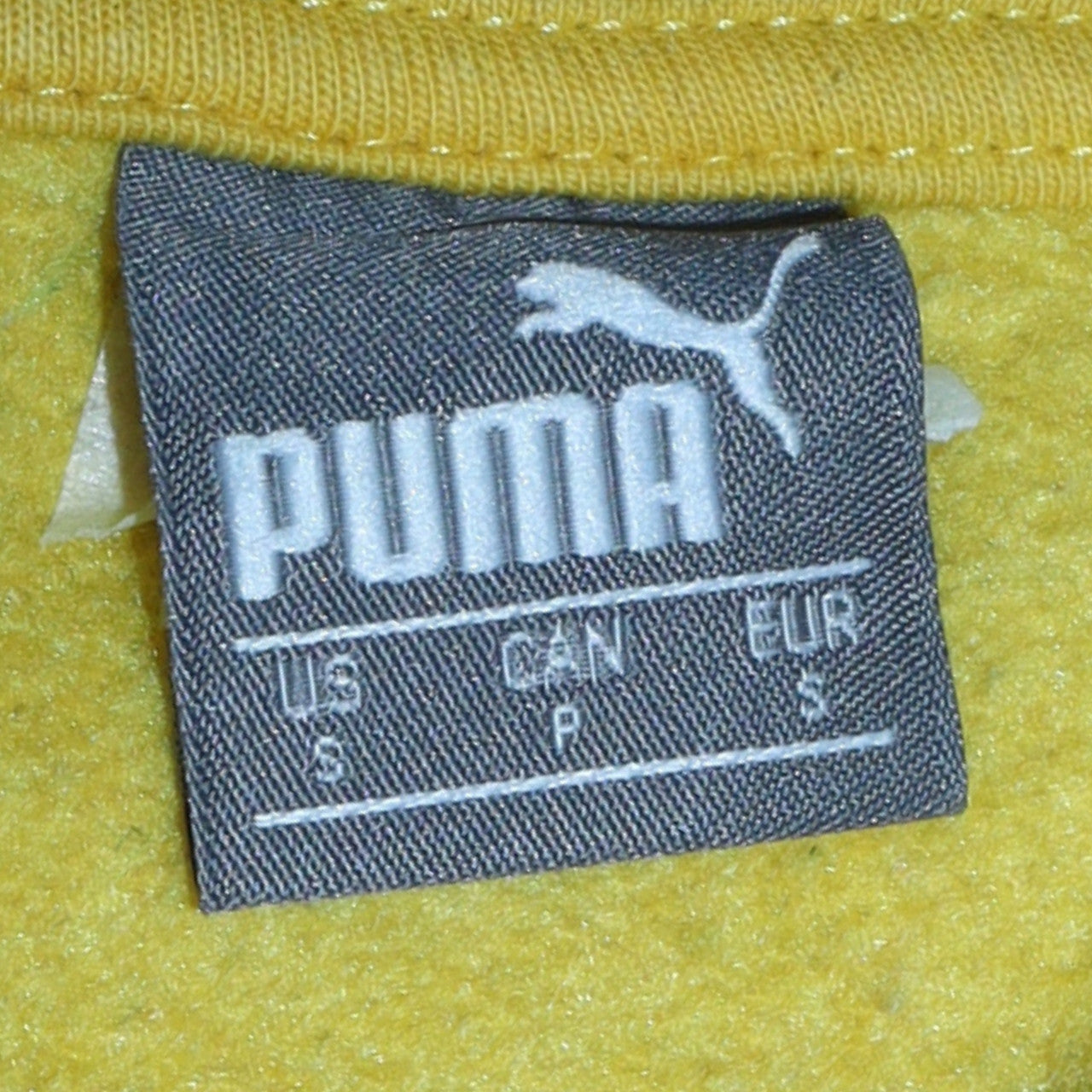 Womens UK Size S PUMA Yellow Pullover Sweatshirt