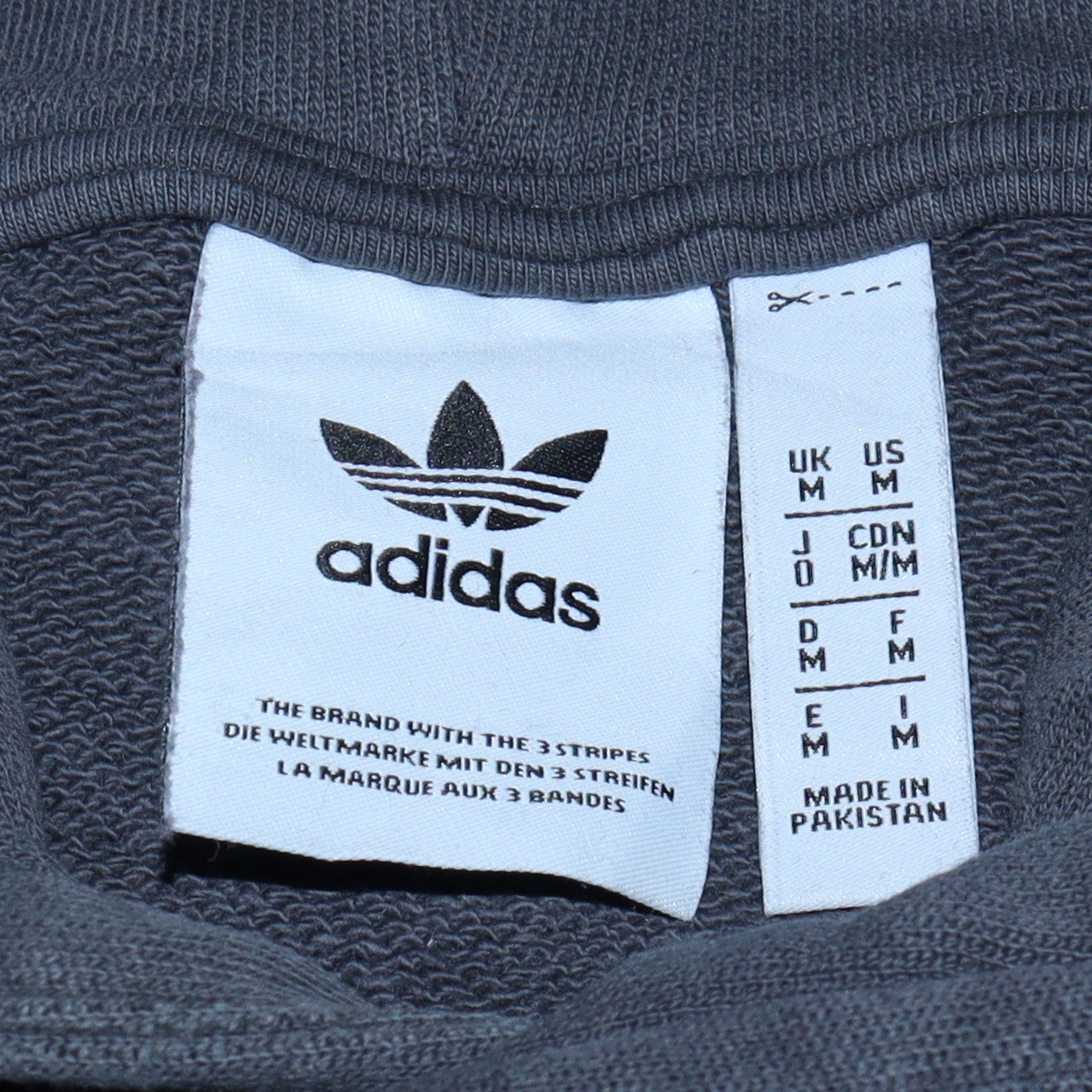 Mens UK Size M adidas Grey Pullover Hoodie