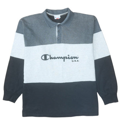 Mens UK Size XL Champion Grey Henley Sweatshirt