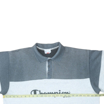 Mens UK Size XL Champion Grey Henley Sweatshirt