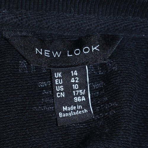 Womens UK Size 14 New Look Black Pullover Sweatshirt