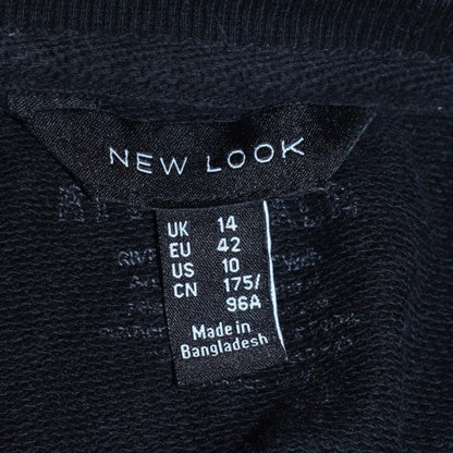 Womens UK Size 14 New Look Black Pullover Sweatshirt