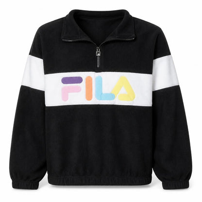 Womens UK Size S FILA Black Pullover Sweatshirt