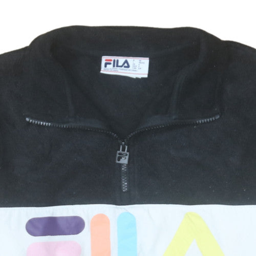 Womens UK Size S FILA Black Pullover Sweatshirt