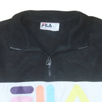 Womens UK Size S FILA Black Pullover Sweatshirt