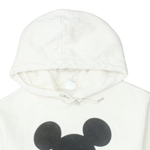 Womens UK Size XS H&M White Pullover Hoodie