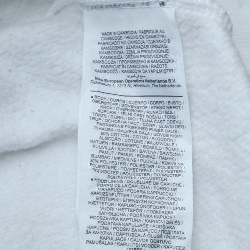 Mens UK Size M Nike White Pullover Hoodie
