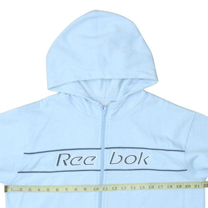 Mens UK Size M Reebok Blue Full Zip Hoodie