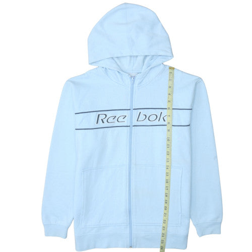 Mens UK Size M Reebok Blue Full Zip Hoodie
