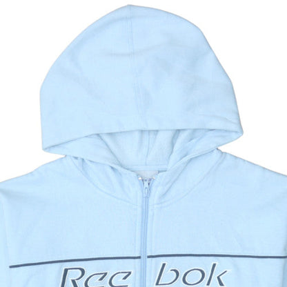 Mens UK Size M Reebok Blue Full Zip Hoodie