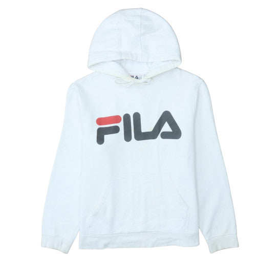 Mens UK Size M FILA White Pullover Hoodie