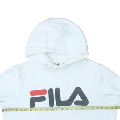 Mens UK Size M FILA White Pullover Hoodie