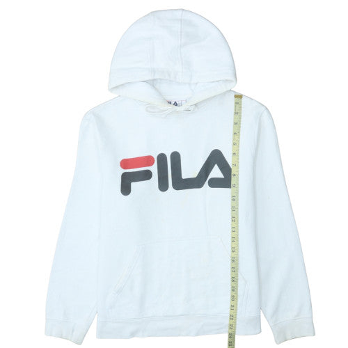 Mens UK Size M FILA White Pullover Hoodie