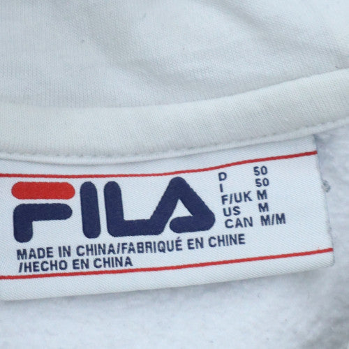 Mens UK Size M FILA White Pullover Hoodie