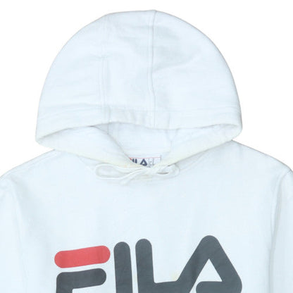 Mens UK Size M FILA White Pullover Hoodie