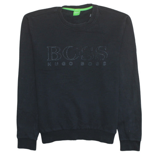 Mens UK Size M HUGO BOSS Black Pullover Sweatshirt