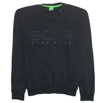 Mens UK Size M HUGO BOSS Black Pullover Sweatshirt