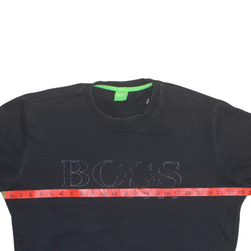 Mens UK Size M HUGO BOSS Black Pullover Sweatshirt