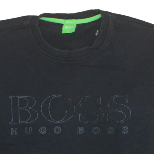 Mens UK Size M HUGO BOSS Black Pullover Sweatshirt