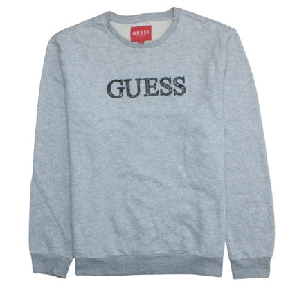 Mens UK Size 2XL GUESS Grey Pullover Sweatshirt