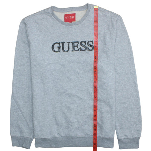 Mens UK Size 2XL GUESS Grey Pullover Sweatshirt