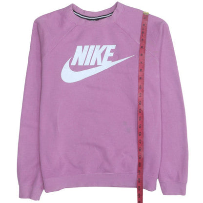 Womens UK Size M Nike Pink Pullover Sweatshirt