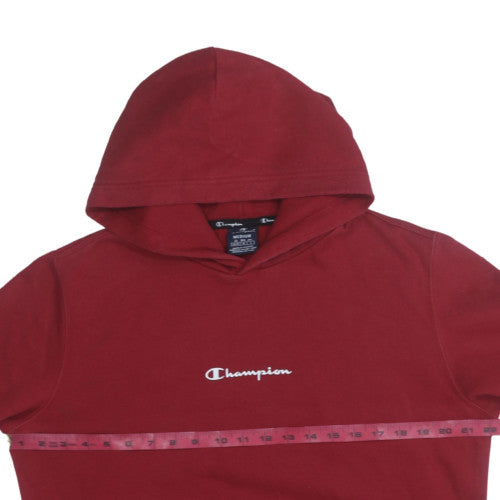 Mens UK Size M Champion Red Pullover Hoodie
