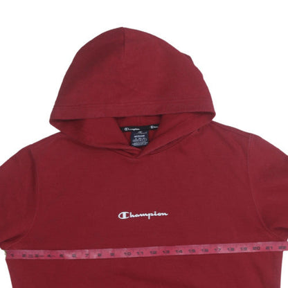 Mens UK Size M Champion Red Pullover Hoodie